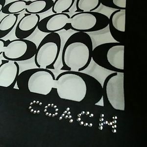 Coach silk scarf with signature C logo